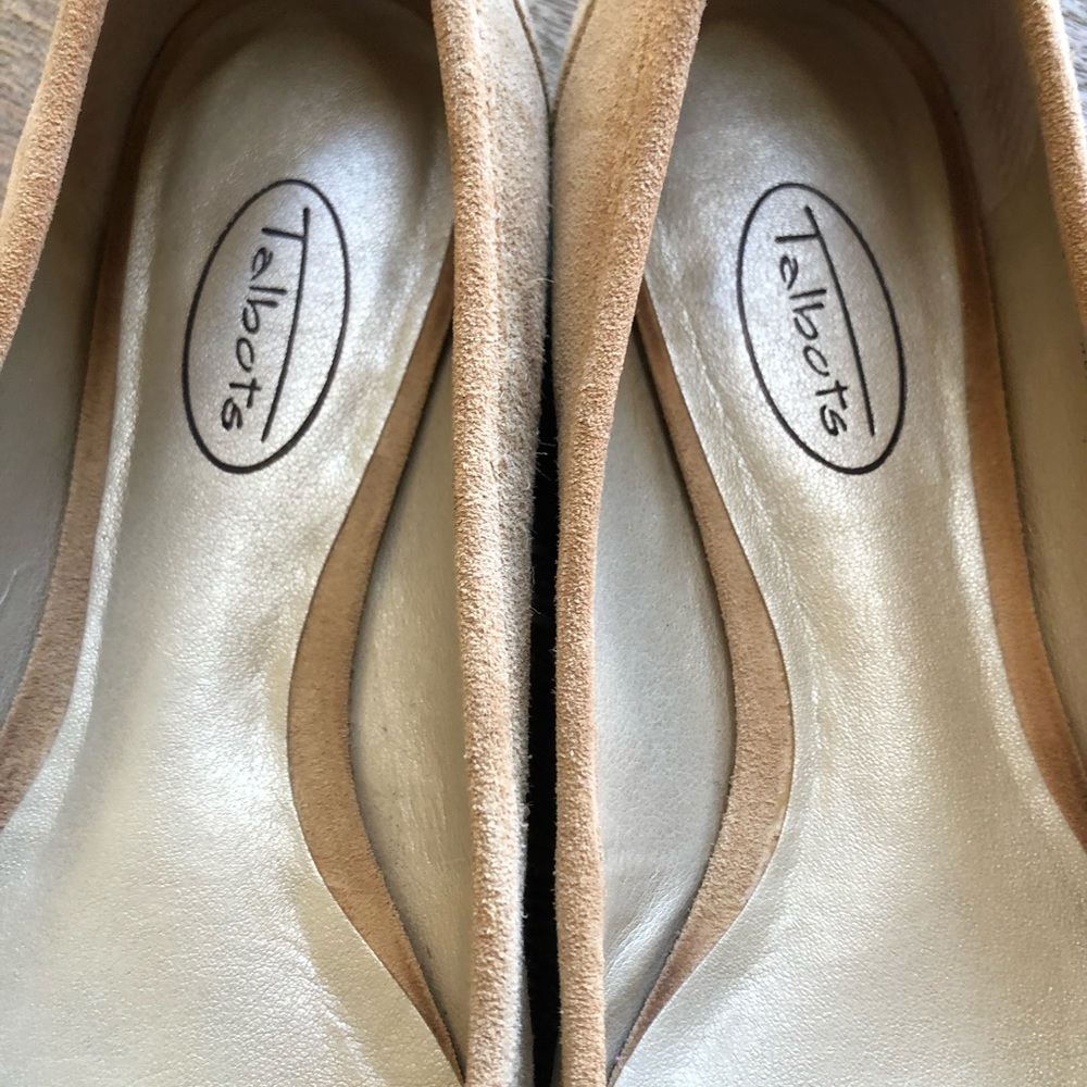 TALBOTS Suede Tan Shoes Flats Loafers 7W - Picture 3 of 9